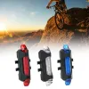 Bicycle Headlight LED USB Rechargeable Waterproof Front Rear Light Set Super Bright MTB Night Cycling Safety Warning Light