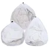 Sac à linge 3pcs Vêtements de bébé en polyester blanc avec rangement de jouets à cordon