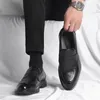 Chaussures décontractées British Style Mandis Homme en cuir épais semelle de vache de vache Business Designer masculin de haute qualité