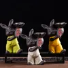 Ornamento per animali domestici in ceramica creativa Ornamento zodiacale cinese Zade Rabbit Zhaocai Tè Filtro Dispenser di tè