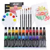 Peinture acrylique, ensemble de 24 couleurs, 12 ml / 22 ml / tube, ensemble de peinture acrylique, peinture pour tissu, pigments riches pour les enfants artistes