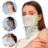 Écharpes anti-UV Protection solaire Masque Face lavable en soie Bandana Bandana confortable réutilisable Scure d'écran
