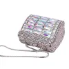 Rose Gold Mini Clutch Bags Luxury Party Purse Light Blue Evening Bag for Women Lovely Prom Pouch sm202