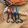 Cavo di bungee Carabiner Porta utilizzabile con un gancio elastico Corda multifunzionale Connettore in lattice con fibbia in lega di arrampicata in lega