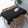 Gothic Skull Flower Black Rectangle Nateclore Couvre-table en polyester lavable pour la cuisine Party Picnic Dining Decor