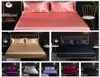 23pcs Solid Silk Bedding Soft Bed Fitted Sheet Set Pillowcase Twin Full Queen King 2011286325204