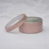 Bouteilles de rangement 100 x Jar en aluminium vide Conteneur cosmétique Crème en or rose avec couvercle supérieur à vis en métal 150 ml de bricolage