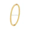 Bangle High Quality Imitation Beads Bracelet Shape Design Stainless Steel Bracelet For Women Love Bangle Jewelry Gifts Wholesale 240411