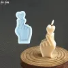 Para divertirse 3D mini gesto de gesto de gesto de gesto de silicona velas de bricolaje que hace yeso de chocolate de jabón hecho a mano decoración del hogar