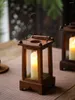 Candle Holders Thai Retro Solid Wood Candlestick Hanging Lantern Outdoor Garden Decoration Ornaments