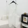 Sıradan Elbiseler Houzhou See-Through Dantel Çiçek Sheer Tank Elbise Yaz Kadınlar Kolsuz V Boyun Örtün