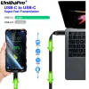 Flat USB C to C PD 100W 5A Fast Charger Cable 10mm Tip for Ulefone Power Armor 18T 17 Pro 16 15 14 Pro 13 12 Armor X11 X10 Pro