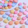 Decorative Figurines 100pcs Cute Love Heart Macarons Hamburg Flatback Resin Cabochon Dollhouse Hair Bows Center DIY Phone Case Decoration