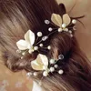 Girls Wedding Hair Clips Hoja para diamantes de diezu.