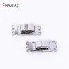 9,5 mm*22mm Rhodium Plated Simple 2/3 Holes Connector för smycken, mässingsfästen Clasps för halsbandstillbehörstillbehör