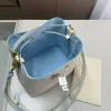 Fashion Classic Frans merk Women's Luxury Designer Bag Embossing Limited Bucket Bag Dames Handtas Schoudertas Make -uptas Munt Porteman 25 cm