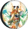 Giraffe Printed Spare Tire Cover Waterproof Tire Wheel Protector for Car Truck SUV Camper Trailer Rv 14"-17"