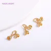 14K Gold Plated Clasps Hooks End Connectors Lock For Bracelet Making Brass Metal Ball Chain Clasp DIY Handmade Crafts Wholesale