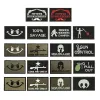 Smiley Styles Face Patch Badges Round 3D Hook Loop Stickers Militär taktik Armband för väskor Kläddekoration