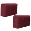 Couvre la chaise Universal Stretch Polar Fleece Canapé Couverture Bourgogne Bourgogne Two-Piece Set Rest Towel Accounter Protecteur Reccin