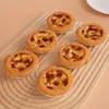 Flores decorativas Falsa de ovo crocante Tarras de Macau português Caramelo Diy imitação dim sum sum alimentos exibir resina doce de sobremesa doce pastelaria