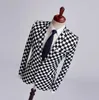 Fashion Trend Plaid Print Men Blazer Jacket Design Spring Stijlvolle Casual Male Male Maan Druk Slim Performatie Pak Jacket Coat