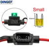 1Set Waterproof 32V Mini/Small/Medium Auto Fuse Holder 18/16/14/12/10AWG With Car Blade Fuse 3A 5A 7.5A 10A 15A 20A