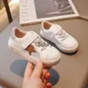 Sneakers Childrens Canvas Shoes 2023 Spring and Autumn New Girls Mesh Breattable Korean Edition Boys Board Baby Soft Sole Middle Big Kids H240411