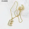 Chaînes 10pieces Belle zircone Ballon Letter Pendant Collier Gold plaqué Alphabet Women Chain Party Gift 52839