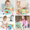 Montessori Baby Toys Pull String Toy Shape Blocks Juego de clasificación 1 2 3 años Desarrollo sensorial para niños aprendiendo juguetes educativos