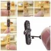 ACCESSOIRES DIY PLAQUE COURCE MÉTAL METAL MINIATURE PORTES PORTES POULONS House Lock Key Set Brass Knobs Mini Furniture Pull