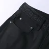 Lekkie luksusowe europejskie modne black dżinsy męskie i jesienne stacja europejska męska elastyczna elastyczna stóp Pants Style męski P6103#