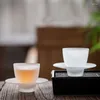 Teaware set moln frostade tekoppar handgjorda glas värmebeständig kaffedrink kopp isolerad matt dricksvaror kök bar leveranser