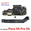 New For Xiaomi Mi Poco M4 X4 Pro 4G 5G USB Charging Port Mic Microphone Dock Connector Board Flex Cable Repair Parts