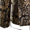 Men's Suits Double Breasted Black Gold Floral Jacquard Jacket Slim Fit Mens Blazer Wedding Groom Tuxedos Party 1 Piece Terno Masculino