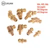 1pc m4 m5 m6 filo maschile 0,75/0,8/1 mm Pitch 45 90 gradi in ottone dritto idraulico I raccordi per capezzolo idraulico