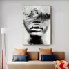 Abstrakte schwarze weiße Leinwand Malerei Wandkunst Surrealismus Plakate und Drucke Frau Bild für Wohnzimmer Modernes Wohnkultur Geschenk