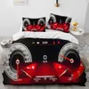 3D Racing Car Dashboard Comforter Bedding Set,Duvet Cover Bed Set Quilt Cover Pillowcase,King Queen Size Bedding Set Adult Child