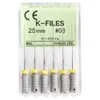 6pcs / pack dentaire k-files h-files aléathers finger root canal fichier endo use manue sst k fichiers k fichiers dentistech dentistry endodontic Products