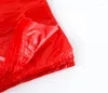 Bolsas de almacenamiento 100 piezas de bolsa de plástico rojo supermercado compras desechables con mango conveniente cocina limpia basura