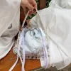 1x chinês hanfu pérola bolsa de bolsa de bolsa de bordado de bordado de bordado de bordado com borda de borla com borla de borla