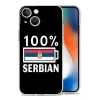 Case transparente de luxe pour iPhone 15 14 13 12 11 Pro Max XS XR 7 8 Plus caisses de téléphone pare-chocs Clear TPU Cover Serbia Flag