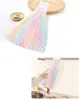 Mermaid Scales Rainbow Colors Bathroom Hand Towel Kitchen Tools Absorbent Hand Towels Custom Hanging Wipe Towel Soft Hand Cloth