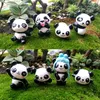 Dekorativa figurer 8st Söt panda materialmontering och landskap gör dekoration barn gåvor miniatyr trädgård figur hem dekor