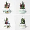 Weihnachtshausharzhandwerk mit musikfarbenen Lichtern |Weihnachtsbaum -Musikbox Dekorative Geschenke Ornamente Paper Box