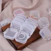 1-50pcs Transparent mini boîte de rangement boîte carrée en plastique Boucles d'oreilles bijoux Emballage de rangement Batchage de poussière Batterie Universal Organisateur