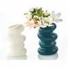 Vases Spiral Design Flower Vase Vase Imitation Céramique Arrangement de plastique Céramique Modern Nordic Style Pot Home Decoration