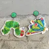 New Earrings Wooden Earrings School Teaching Handicraft Pencil Books Teacher Earrings Wooden Cute Student Gift