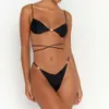 Bikini snel drogen nylon zwempak vrouwen split body backless sexy riem strakke passen