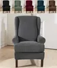 Elastic Armchair Wingback Wing Sofa Back Chair Cover Sloping Arm King Back Chair Cover Stretch Protector SlipCover Protector3007889